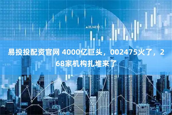 易投投配资官网 4000亿巨头，002475火了，268家机构扎堆来了